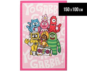 Kids 150 x 100cm Yo Gabba Gabba Rug - Pink