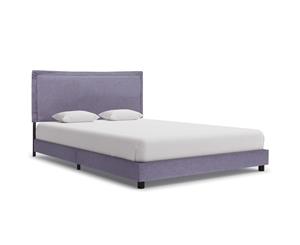 King Single Bed Frame Light Grey Fabric Mattress Base Bedroom Furniture