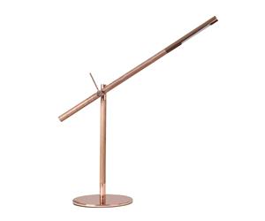 LEDlux Milano Adjustable Table Lamp in Copper/Walnut