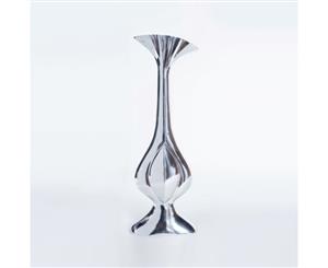 LOTUS Small 70cm Tall Vase - Polished Aluminium