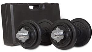 Lifespan Fitness 20kg Dumbell Set with Case