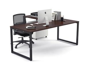 Litewall Evolve - L-Shaped Office Desk Office Furniture [1800L x 1550W] - wenge none
