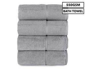 Luxury Living Boston Bath Towel 4-Pack - Grey