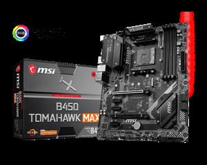 MSI B450 TOMAHAWK MAX AMD B450/4xDDR4/2xPCIEx16/HDMI/DP/USB3.1 (Gen2) Type-A+C/ATX Motherboard
