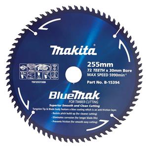 Makita 255mm 72T TCT Circular Saw Blade for Wood Cutting - Table Saw - BLUEMAK