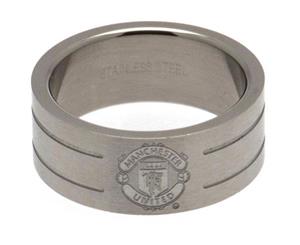 Manchester United Fc Official Stripe Ring (Silver) - TA4042