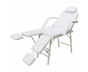 Massage Table 3 Fold Aluminium Portable White Beauty Therapy Treatment