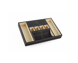 Men's Valet Tray accessory storage black / dark brown - Dark brown