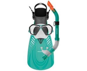 Mirage Fiji Silicone Mask Snorkel & Fins Set - Green
