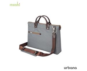 Moshi Urbana Slim Briefcase for MacBook Air/Pro and iPad - Mineral Grey