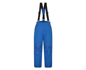 Mountain Warehouse Boys Ski Pants Snow proof and Integrated Snow Gaiters - Cobalt