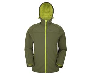 Mountain Warehouse Mens Softshell Jacket with Windproof and Water Resistant - Khaki