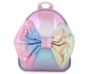 OMG Accessories Kids' Metallic Mini Backpack w/ Sequins Ombre Bow - Pink