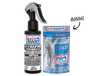 Pain Away Ultra Pro Joint & Muscle Pain Relief Spray 100mL + Bonus Cold Compression Bandage