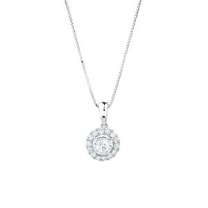 Pendant with 1/4 Carat TW of Diamonds in 10ct White Gold