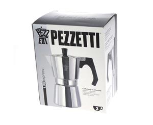 Pezzetti Aluminium Moka Espresso Coffee Maker - 3 Cup