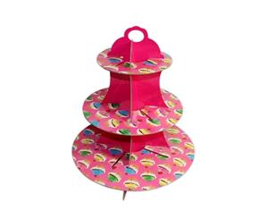Pink Party Cakes Design 36x32cm Cardboard Cupcake Stand Holds 16 Cakes Parties