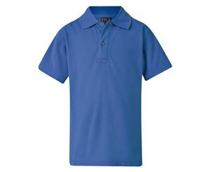 Plain Half Sleeve Polo - Mid Blue LWR - Blue