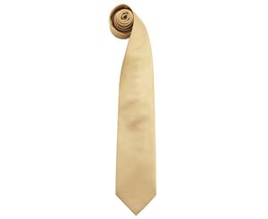 Premier Mens Colours Plain Fashion / Business Tie (Gold) - RW1156