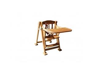 QToys Wooden Adjustable/Hi Lo High Chair (Acacia)