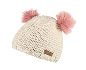 Regatta Girls Hedy Lux Hat Pom Pom Warm Walking Knitted Beanie Hat (Light Vanilla) - RG3829