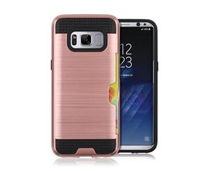 Rose Gold Credit Card ShockProof Tough Strong Case For Samsung Galaxy S8