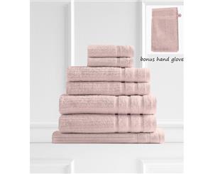 Royal Comfort Eden Egyptian Cotton 600GSM 8-Piece Towel Pack Blush