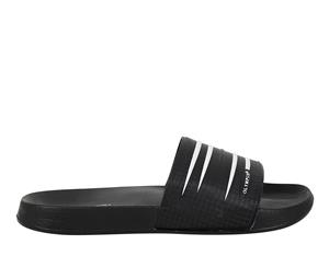 Rush Olympus Mens Casual Slide Shoe Mule Retro Open Toe - Black