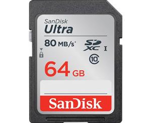 SanDisk Ultra 64GB SDXC UHS-I Memory Card 80MB/s SDSDUNC-064G-GN6IN