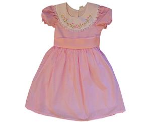 Sanvo Fashion - Pink Stripe Dress with Sleeve