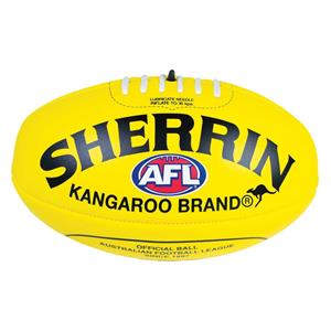 Sherrin Soft Touch Australian Rules Ball Yellow 3