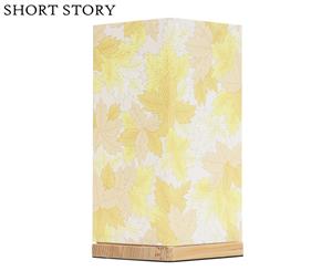 Short Story Kami Lamp - Maple Leaves Yellow