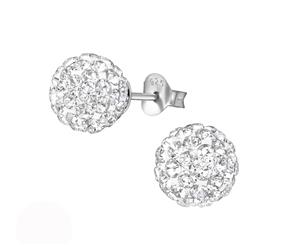 Silver Sparking Stud earrrings made with Swarovski Crystal