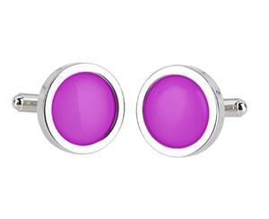 Sonia Spencer pure colour stainless steel cufflinks Magenta