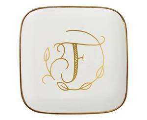 Splosh Alphabet Ceramic Trinket Plate (Letter F)