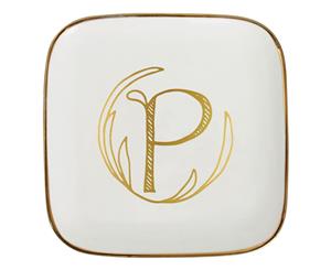 Splosh Alphabet Ceramic Trinket Plate (Letter P)