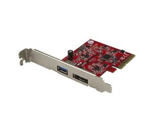StarTech 2 Port USB 3.1 (10Gbps) + eSATA PCIe Card 1x USB-A 1x eSATA