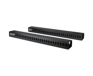 StarTech Vertical Cable Organizer with Finger Ducts - Vertical Cable Management Panel - Rack-Mount Cable Raceway - 0U - 6 ft. - CMVER40UF