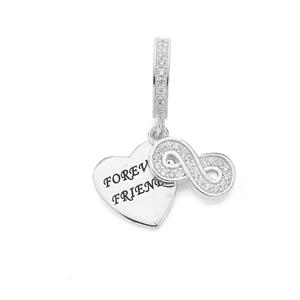 Sterling Silver Your Story CZ Forever Friends Bead