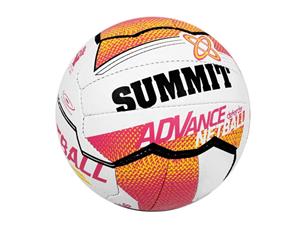 Summit Netball Training Ball Size 4 Liz Ellis 18 Stitched Panel/Sport Pink/White