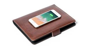 The Tech Styler Wireless Charging Notebook - Brown