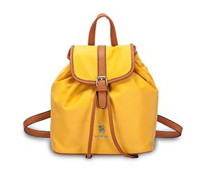 US POLO ASSN. Womens Houston Small Backpack Work Uni Travel Casual Handbag Bag Nylon - Yellow
