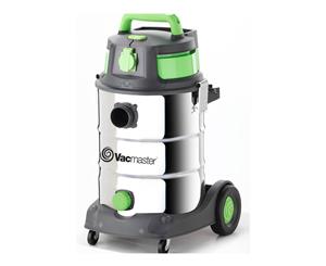 Vacmaster Wet / Dry Industrial Vacuum 30 litre 1500w Stainless Drum Sync Function
