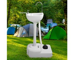 Weisshorn Portable Water Sink Wash Basin 19L Capacity Camping Stand Food Event