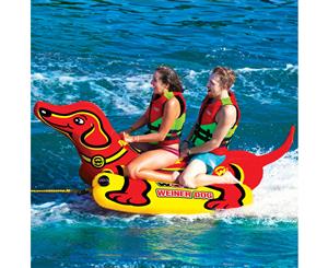 Wow Watersports Weiner Dog 2 Person Inflatable Towable Water Ski Tube 19-1000