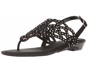 Ziginy Womens Mariane Open Toe Casual Strappy Sandals Black Size 6.5