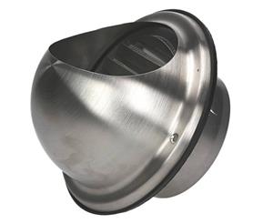 160mm Air Ejector Stainless Steel Duct Cap Semicircular Outside Box Casing Cover