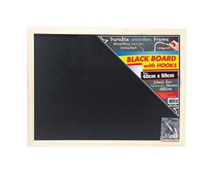 1pce Blackboard w/ Wooden Frame - 60x40cm with Mounting Hanger