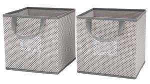 2 Piece Storage Cube Set - Cool Grey