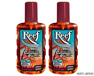 2 x Reef Moisturising Sun Tan Oil Spray SPF30 220mL